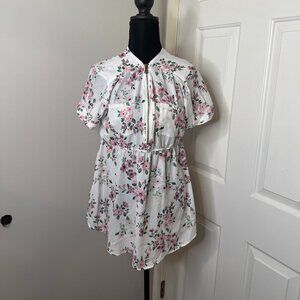 Emma's Expressions Maternity Floral Shirt, Size Medium